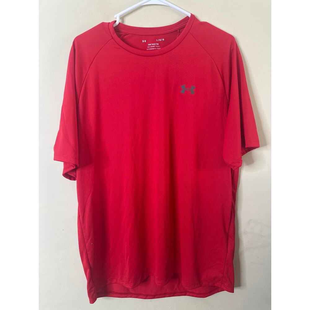 Under Armour The Tech Tee Mens XL Red Short Sleeve Shirt Performance Stretch n
